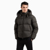 EMPORIO ARMANI 阿玛尼 男士通体 LOGO 提花尼龙连帽拉链羽绒服 灰色 6D1BC3 1NNXZ 05A6 商品缩略图1