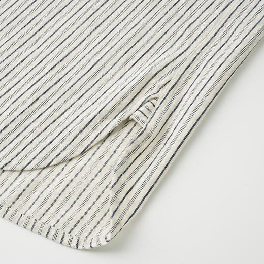 ROMI STUDIO”美式复古“100%棉Band Collar拼色条纹衬衣24SST010 商品图4