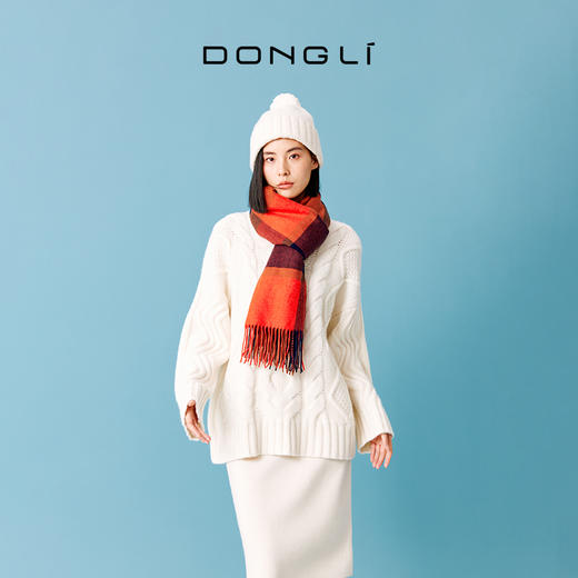 东黎 • 山羊绒女士秋冬绞花套衫 3354 商品图2