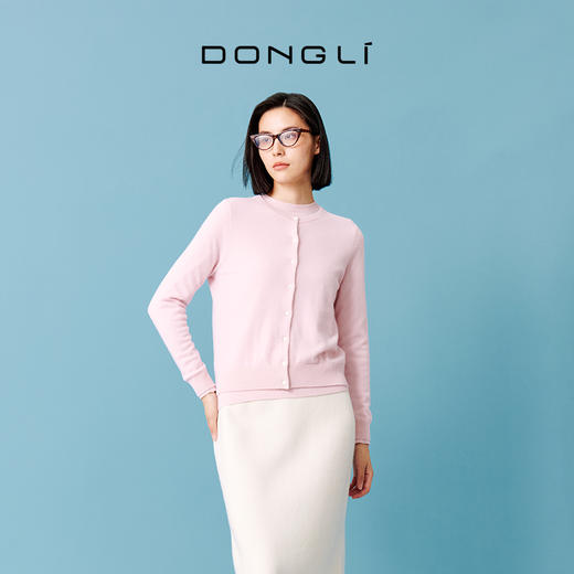 东黎 • 小山羊绒女士秋冬圆领开衫 21C208 商品图2