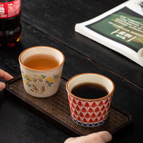 【敦煌陶瓷可乐杯】草木灰茶杯陶瓷主人杯家用可乐杯茶盏暖手杯