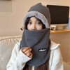 【防风防寒，保暖又时尚！】秋冬男女防风帽子围脖一体 骑行帽保暖防风防寒 套头加绒加厚护耳帽-QQ 商品缩略图6