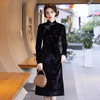 YG-2480黑色旗袍新款2024改良年轻款高端气质长袖新中式日常高贵女秋款 商品缩略图0