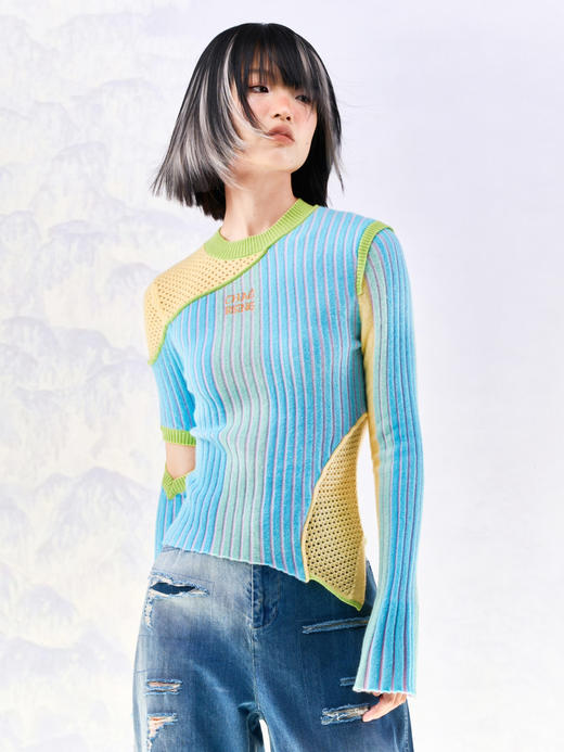 彩色解构羊绒打底衫 商品图2