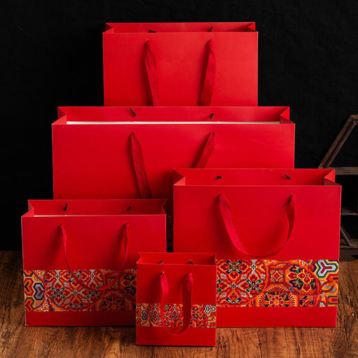 【红色礼品袋】手提礼品包装袋 商品图1