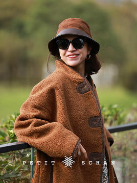 寒山 羊羔毛新中式廓形休闲外套