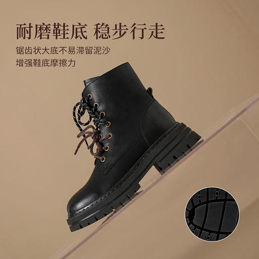 ZHR则则厚底增高马丁靴女2024秋季新款显瘦单靴百搭复古休闲短靴 商品图5