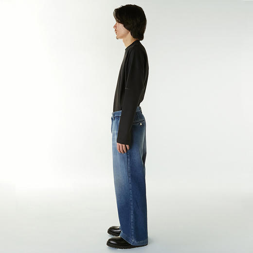 N.HOOLYWOOD WIDE PANTS 水洗牛仔宽版阔腿裤 商品图2