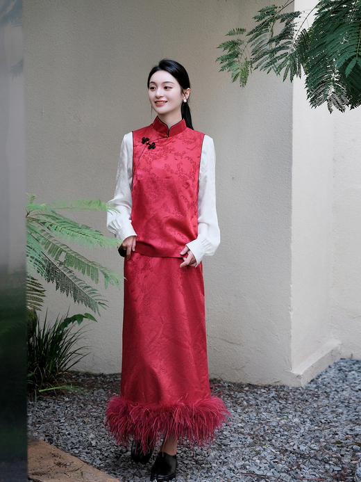 盛唐牡丹| 闲云野鹤丝毛皮草半裙 商品图1