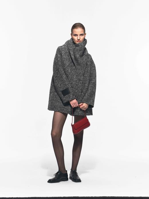 花灰围脖澳毛大衣 商品图1