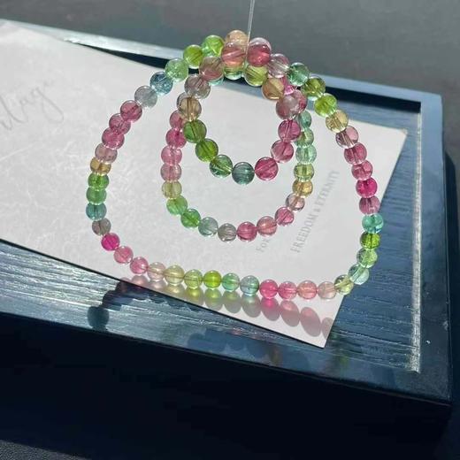 6mm-7mm多圈彩虹碧玺手串 商品图2