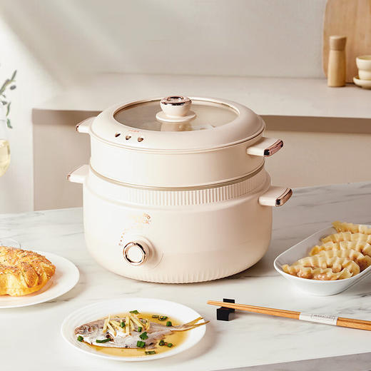 【分仓直发包邮】乐扣电火锅(多用锅）白色1400W EJP1357WHT 商品图0