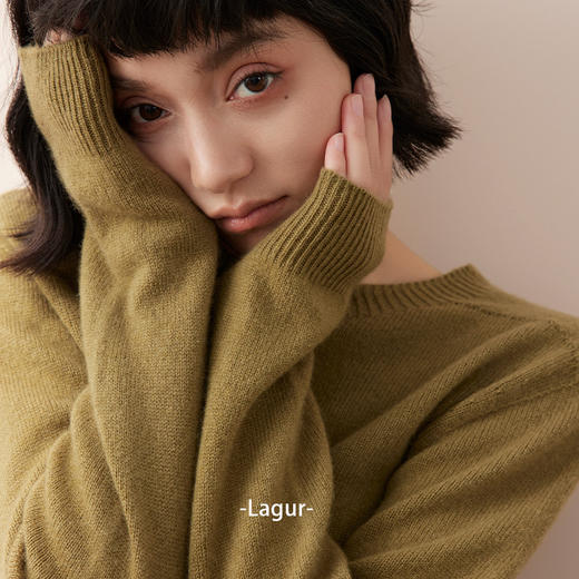 重磅推出！100%纯羊毛定纺织打底衫上衣套头毛衣纯色秋冬季女高级！ 商品图4