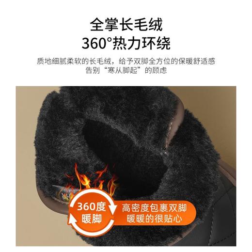 ZHR则则加绒保暖雪地靴厚底百搭防寒女靴冬季新款防滑防水棉鞋女 商品图5