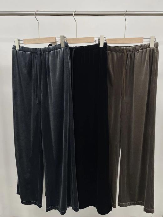 真丝丝绒阔腿裤 C12TJ-99973 商品图2