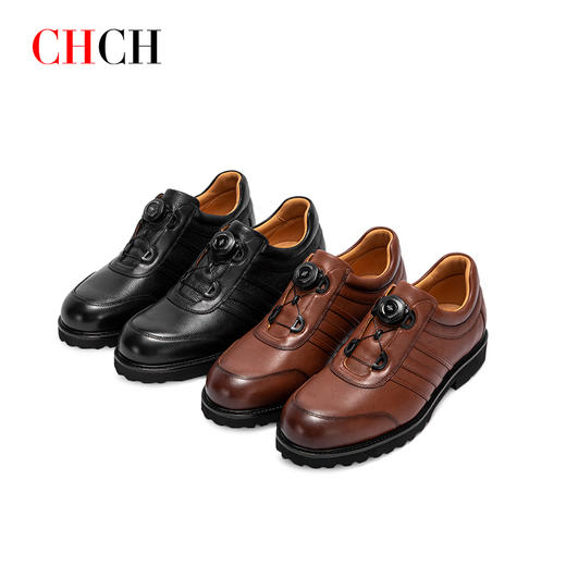 CHCH平衡鞋2024秋冬新品头层牛皮旋转按钮轻便泡发底商务男鞋CO2A2122 商品图5