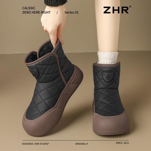 ZHR则则加绒保暖雪地靴厚底百搭防寒女靴冬季新款防滑防水棉鞋女 商品图9
