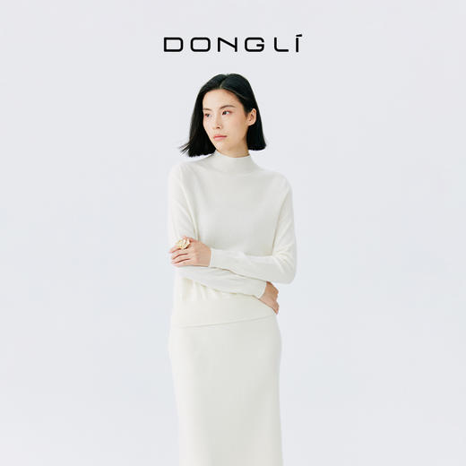东黎 • 山羊绒女士秋冬全成型半高领套头衫 2594 商品图1