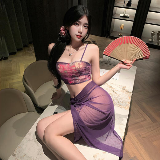 紫气东来透纱印莲分体装6462 商品图0