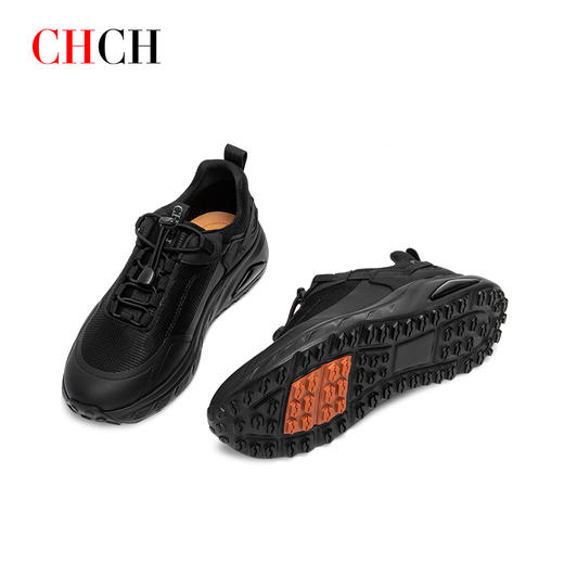 CHCH平衡鞋2024秋冬新品牛皮拼接气垫底运动休闲男鞋CO2A2011 商品图4