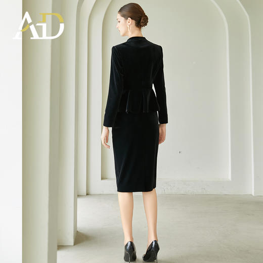 AD职业装气质女神范西装套装女高端丝绒西服外套2024秋冬职场女装 商品图4