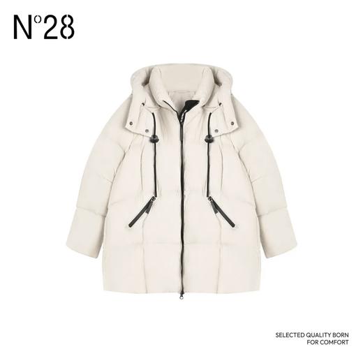 【破价】N°28 冬新款鹅绒外套连帽轻奢时尚短款鹅绒服8A51Y032 商品图0