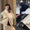 ThomBr*wne /汤*布朗 四杠针织袖拼接立领羽绒服 商品缩略图0