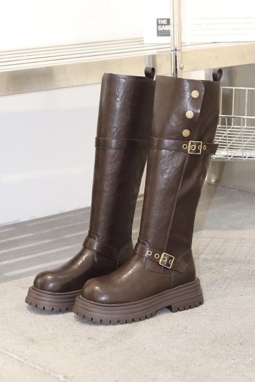 复古粗跟骑士靴西部长筒靴  XG1709 商品图4