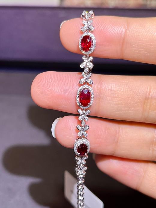 1.4ct刻面红宝石手链 商品图1