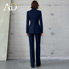 AD高级感阔腿裤冬季2024新款羊毛西装套装女律师工作服藏青色正装 商品缩略图4