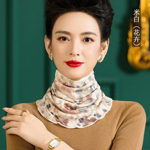 100%羊毛围脖纯羊毛围巾，保暖护颈防寒脖套假领子WY-1006 商品图5