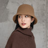 疯帽子 纯色百搭羊毛渔夫帽子女 秋冬气质短檐帽 商品缩略图2