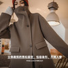 马登复古经典黑色大衣外套高级感翻领长款毛呢风衣2024冬季新款女 商品缩略图1