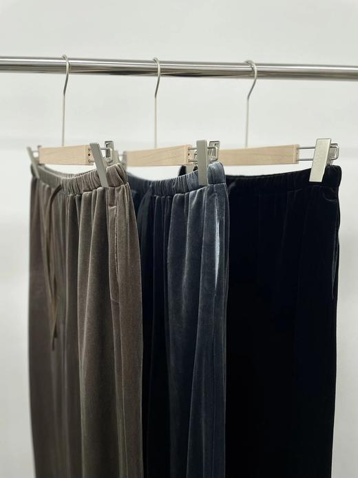 真丝丝绒阔腿裤 C12TJ-99973 商品图3