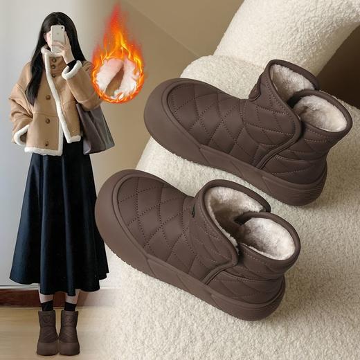 ZHR则则加绒保暖雪地靴厚底百搭防寒女靴冬季新款防滑防水棉鞋女 商品图2