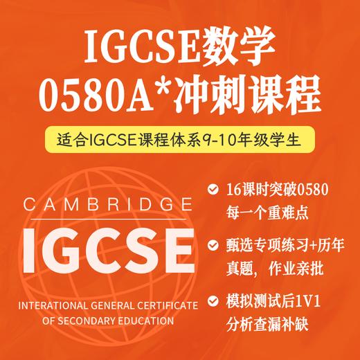 2025年春季 IGCSE数学（0580） A*冲刺课 商品图0