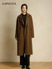 【商场同款】阿菁娜2024冬季新款简约双排两粒扣宽松轮廓大衣A30D211019 商品缩略图1
