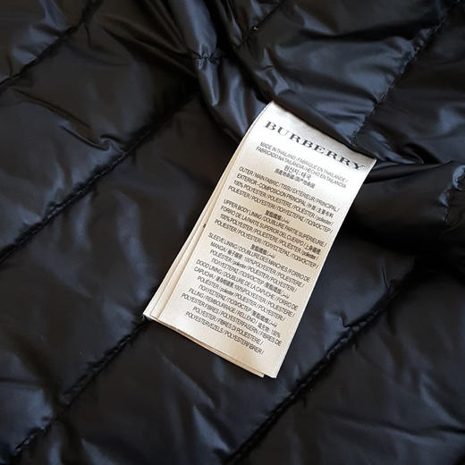 【95新】Burberry博柏利黑色连帽羽绒服外套女士34码现售价：3700！221124NJS15 商品图5