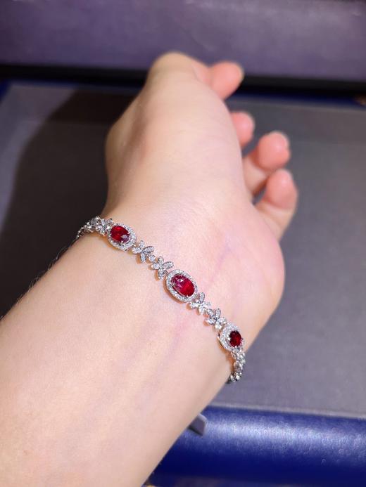1.4ct刻面红宝石手链 商品图3