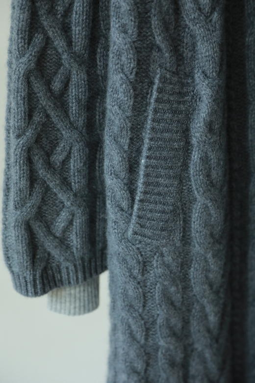 MAISON COVET 纯山羊绒重工绞花大衣外套 商品图10