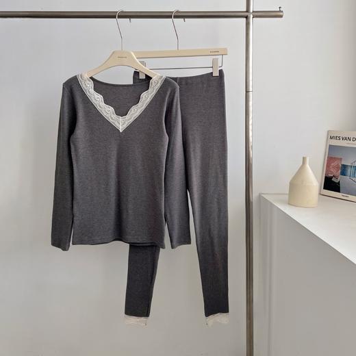 老米优品🎈3-5天！《V领蕾丝花边亲奢莱赛尔暖肤套装》会呼吸的好面料，轻，暖，柔。唯美设计爱不释手~~TZ241125B 商品图6