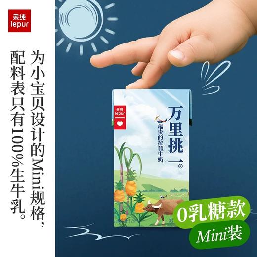 乐纯万里挑一零乳糖水牛牛奶mini迷你装儿童高钙奶125ml*9盒*3箱 商品图2
