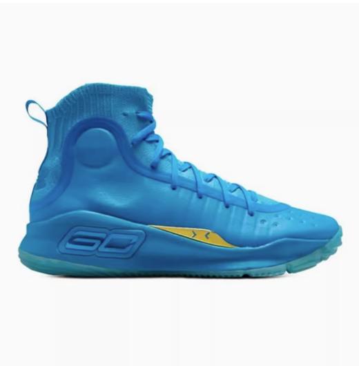 【42.5/43/44.5码，如无货将做退款】安德玛UA Curry4 Retro库里4高帮篮球男款蓝色实战减震运动鞋1298306-404 商品图0