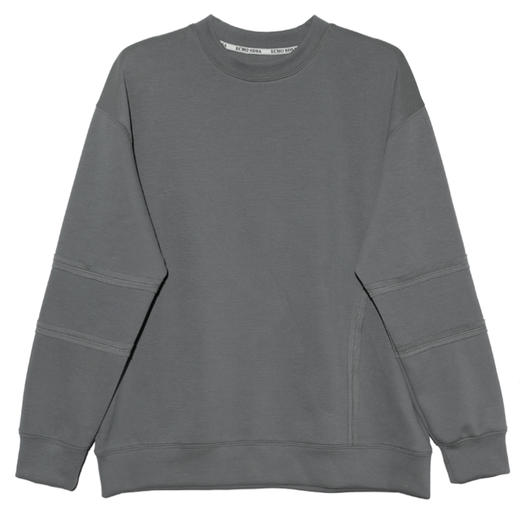 WY137新款层叠袖圆领卫衣男女秋季休闲宽松时尚窄口长袖百搭上衣 商品图0