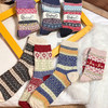 【10双随机发 不重复】秋冬复古图腾羊毛袜中高筒 保暖舒适百搭 商品缩略图2