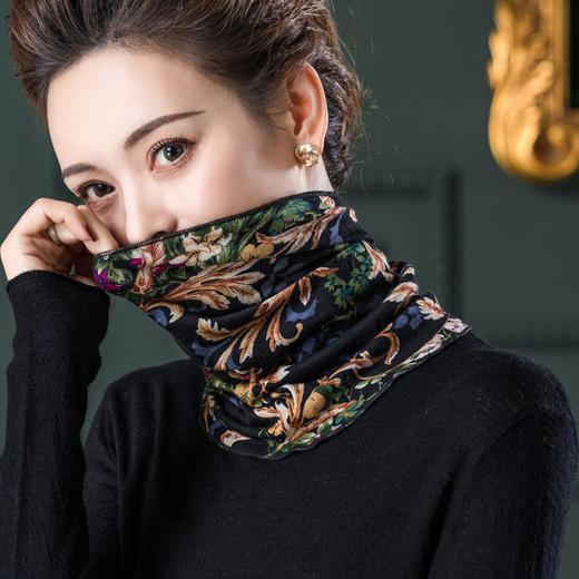 100%羊毛围脖纯羊毛围巾，保暖护颈防寒脖套假领子WY-1006 商品图2