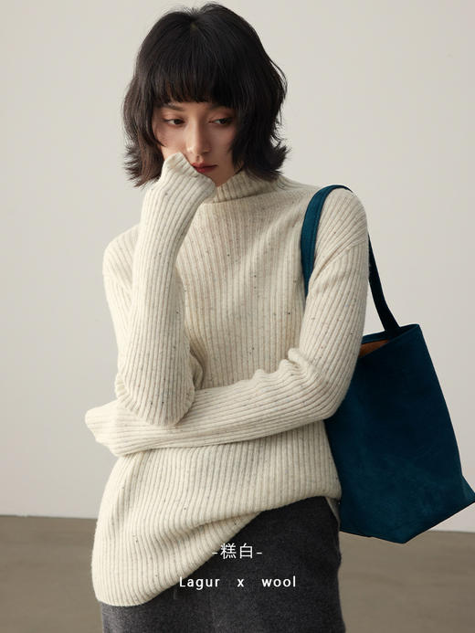 2024无缝一体100%羊毛浆果紫色系高领打底衫内搭上衣外穿毛衣羊毛衫女款！ 商品图8