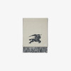 BURBERRY 巴宝莉 男女通用双面两用马术骑士徽标羊绒围巾 灰色 8095465 C1172 商品缩略图1
