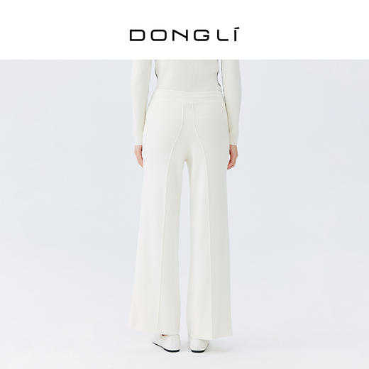 东黎 •  小山羊绒女士秋冬抽条宽松阔腿裤 21F14 商品图8