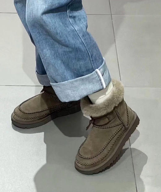 1126-2 莞产 GGU新款 阿尔派 中筒雪地靴 羊毛短靴 准码 36.5穿37 商品图2